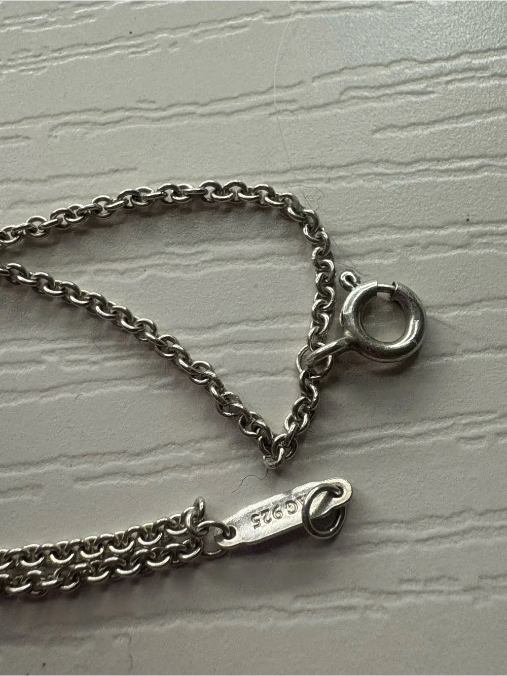 Tiffany & Co. Sterling Silver Double-Chain Infinity Bracelet